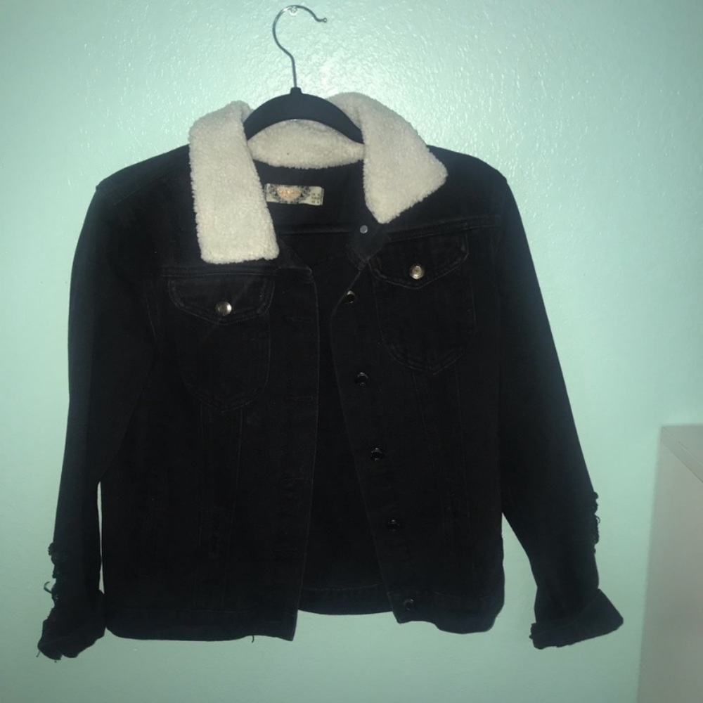 Black jean jacket